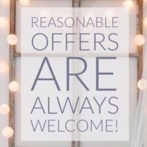 Reasonable offers welcome!